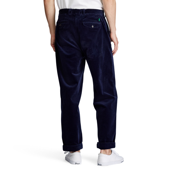 Weite Kordsamthose mit Falten Polo Ralph Lauren in Kreuzfahrt-Navy 4