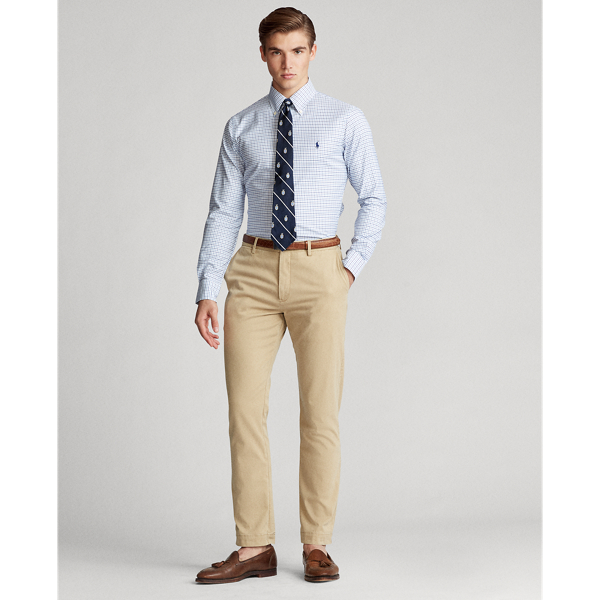 Cobalt Blue/Navy Custom Fit Tattersall Shirt Polo Ralph Lauren 3