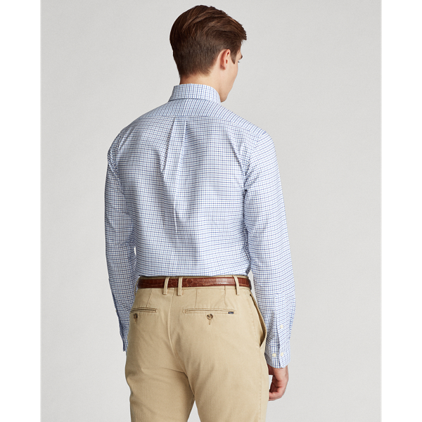Cobalt Blue/Navy Custom Fit Tattersall Shirt Polo Ralph Lauren 5