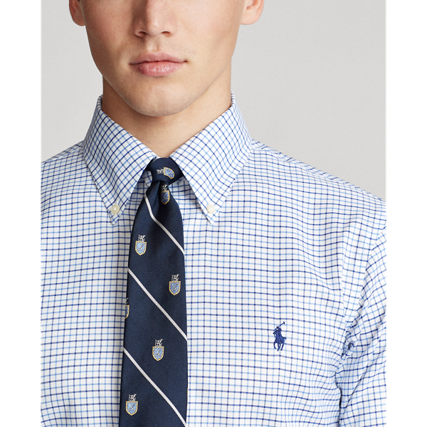 Cobalt Blue/Navy Custom Fit Tattersall Shirt Polo Ralph Lauren 6