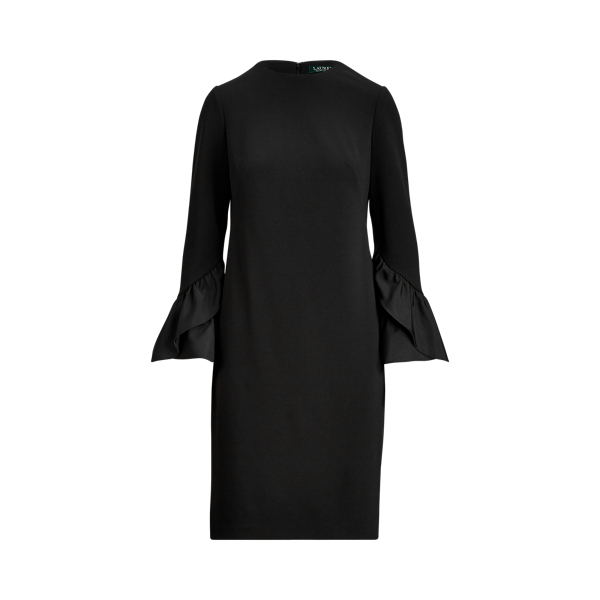 Ruffle-Sleeve Jersey Dress