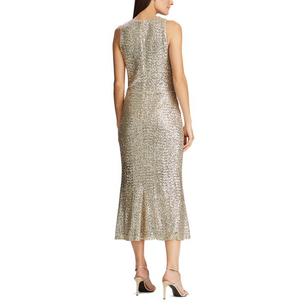 Ausgestelltes Paillettenkleid Lauren in Sparkling Champagne 5