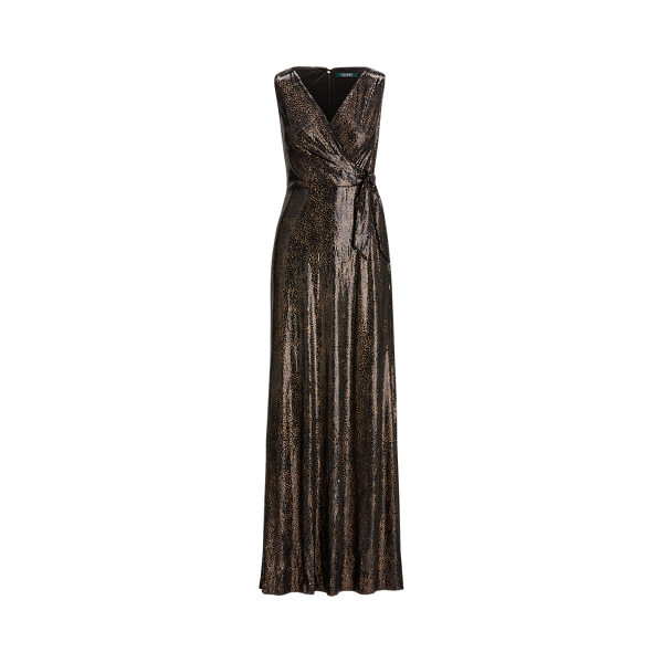 Robe col en V crois&eacute; &agrave; sequins Lauren en 1