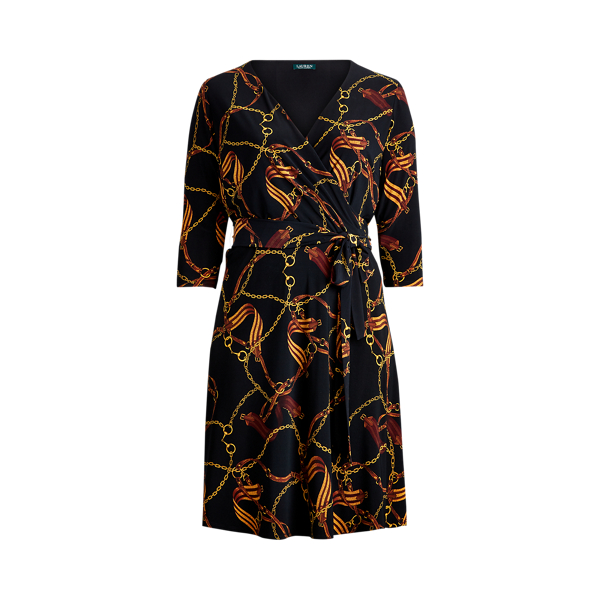 Print Fit-and-Flare Dress Lauren Woman 1
