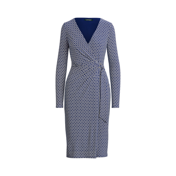 Print Jersey Long-Sleeve Dress Lauren 1