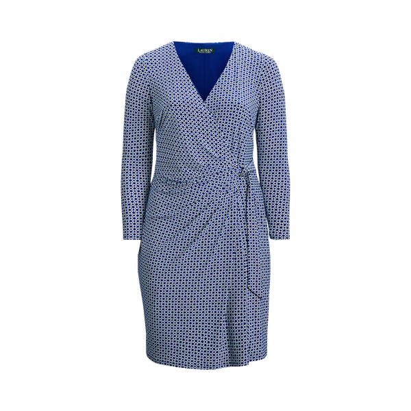 Robe en jersey imprim&eacute; &agrave; manches longues Lauren Woman en 1
