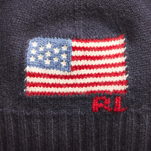 Navy Flag Merino Wool-Blend Beanie Polo Ralph Lauren 2