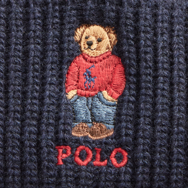 Hunter Navy Polo Bear Rib-Knit Hat Polo Ralph Lauren 2