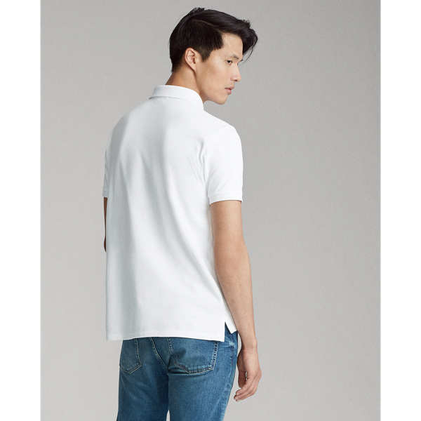 White/17ant Custom Slim Fit Mesh Polo Polo Ralph Lauren 6