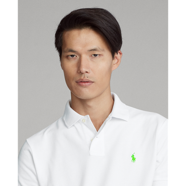 White/17ant Custom Slim Fit Mesh Polo Polo Ralph Lauren 7