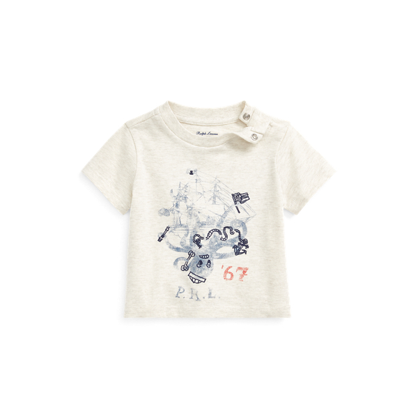 Cotton Jersey Graphic Tee Baby Boy em 1