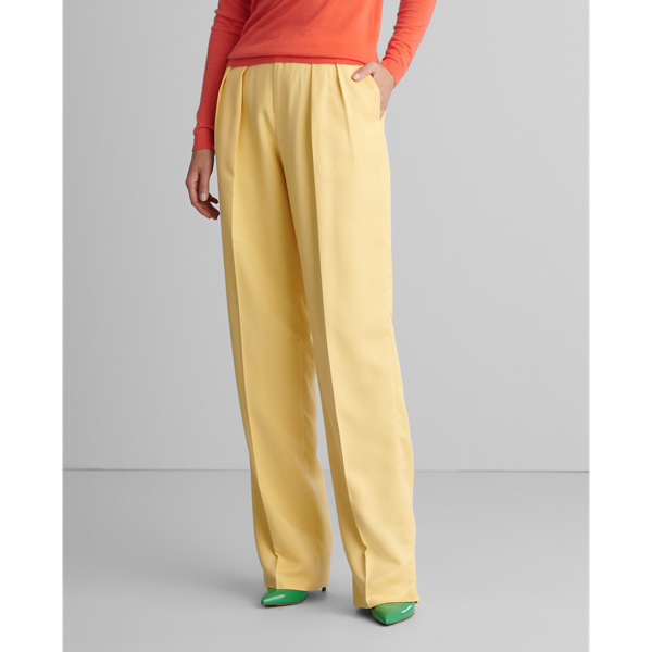 Faded Yellow Ferra Silk Gabardine Trouser Ralph Lauren Collection 3