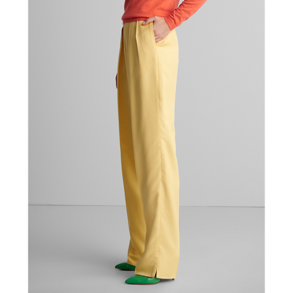 Faded Yellow Ferra Silk Gabardine Trouser Ralph Lauren Collection 4