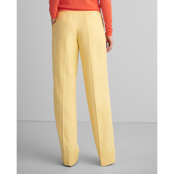 Faded Yellow Ferra Silk Gabardine Trouser Ralph Lauren Collection 5