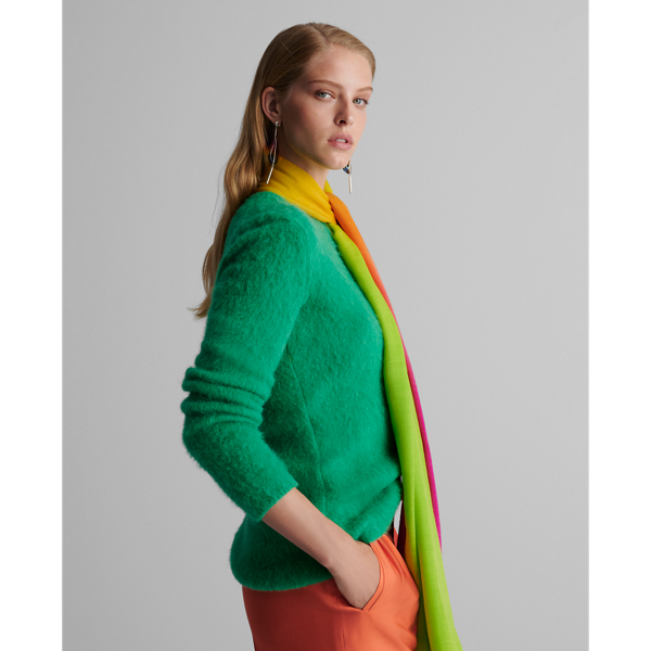 Spring Green Cashmere-Blend Knit Sweater Ralph Lauren Collection 4