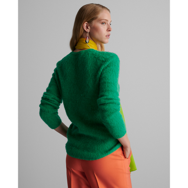 Spring Green Cashmere-Blend Knit Sweater Ralph Lauren Collection 5