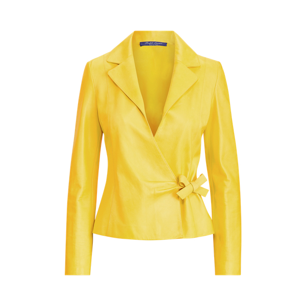 Alaina Lambskin Wrap Jacket Ralph Lauren Collection 1