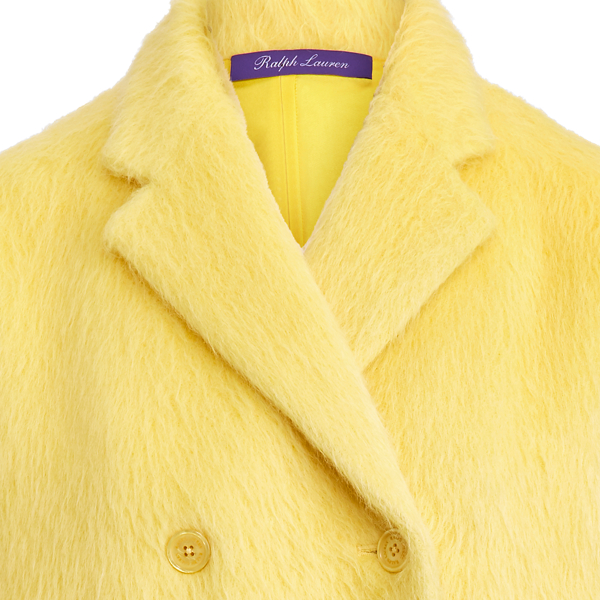 Pale Yellow Thomasina Alpaca-Wool Coat Ralph Lauren Collection 5