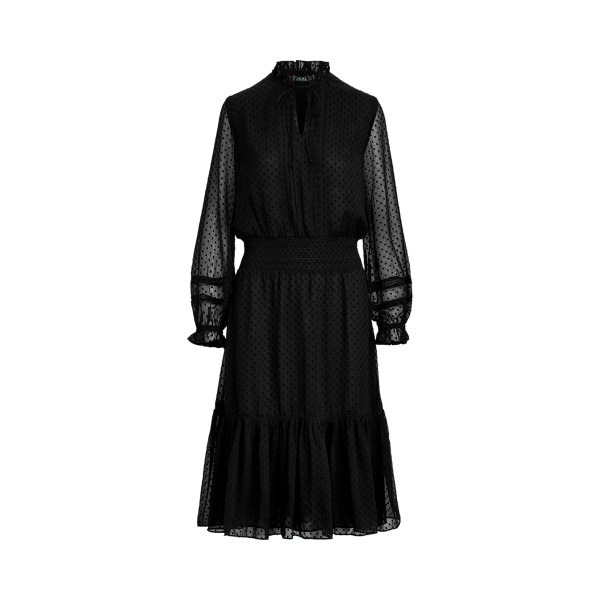 Robe &agrave; plumetis nou&eacute;e au cou Lauren en 1