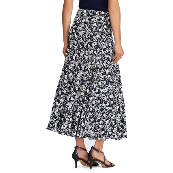 Lauren Navy/Pale Cream Floral Georgette Maxiskirt Lauren 5