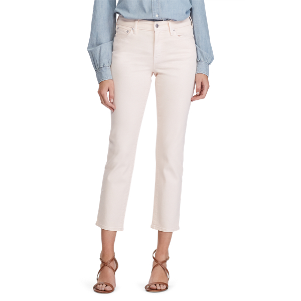 Pearl Shell Wash Premier Straight Ankle Jean Lauren 4