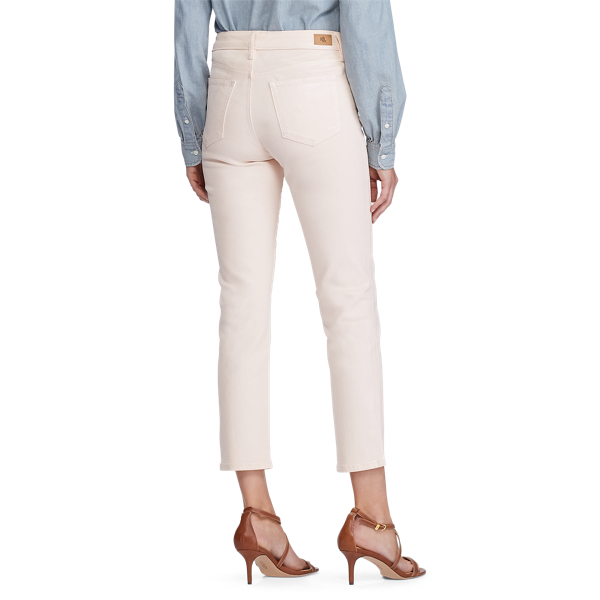 Pearl Shell Wash Premier Straight Ankle Jean Lauren 5