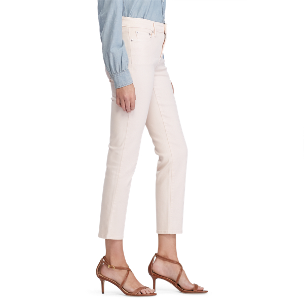 Pearl Shell Wash Premier Straight Ankle Jean Lauren 6