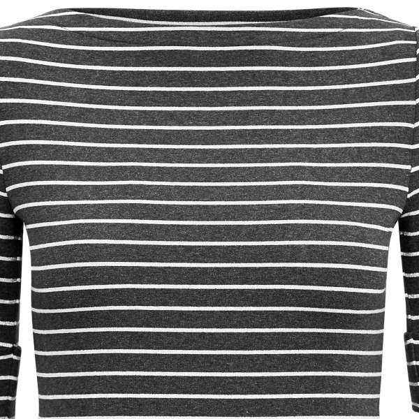 Grey Heather/Silver Boatneck Tee Lauren 5
