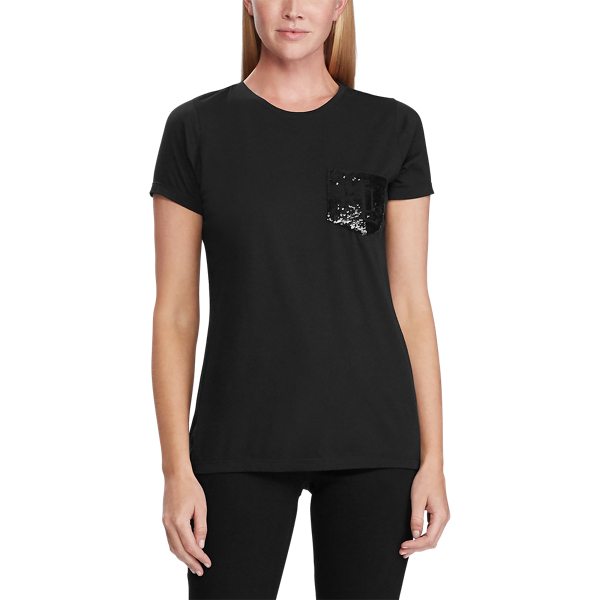 T-Shirt mit Paillettenlogo Lauren in Lauren-Navy 3