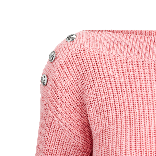 Pull en coton &agrave; boutons Lauren en Liqueur d'abricot 5