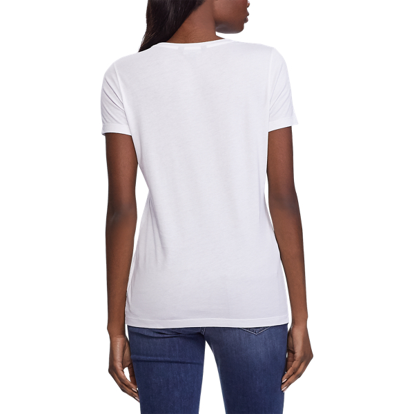 White Crest Cotton-Blend Tee Lauren 4