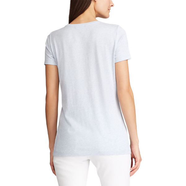 Estate Blue Heather Logo Jersey Tee Lauren 4