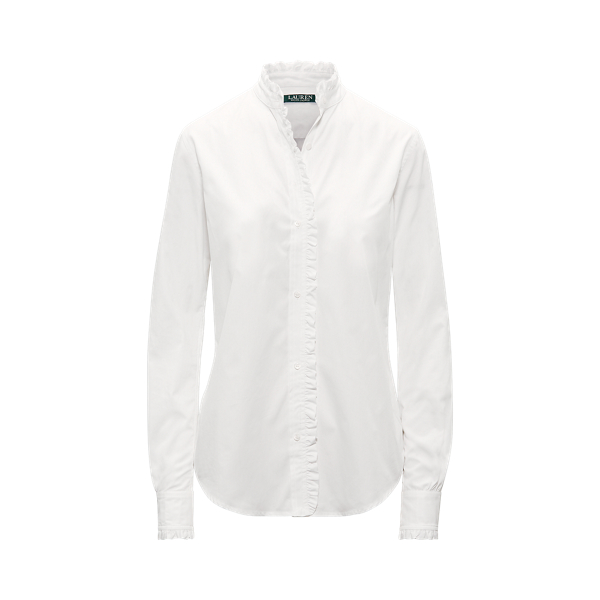 Ruffle-Trim Broadcloth Shirt Lauren 1