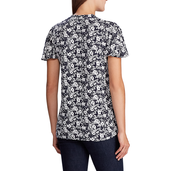 Schluppentop aus Stretchjersey Lauren in Lauren-Navy/Pastell-Creme 4