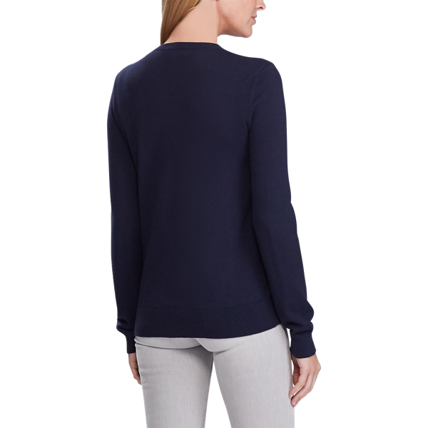 Lauren Navy Beaded-Logo Cotton Jumper Lauren 4