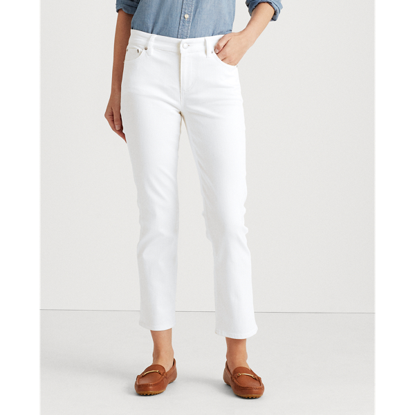 Perfect White Wash Premier Straight Ankle Jeans Lauren 4