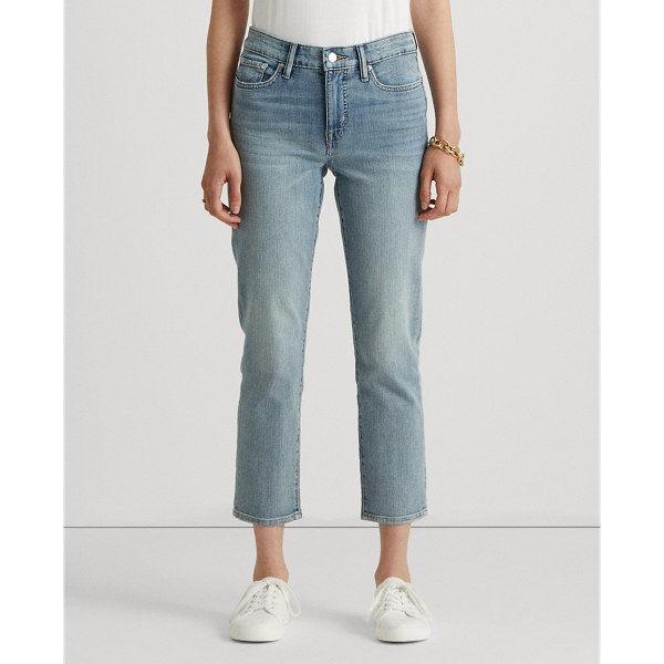 Light Indigo Wash Premier Straight Ankle Jean Lauren 3