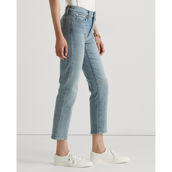 Light Indigo Wash Premier Straight Ankle Jean Lauren 4