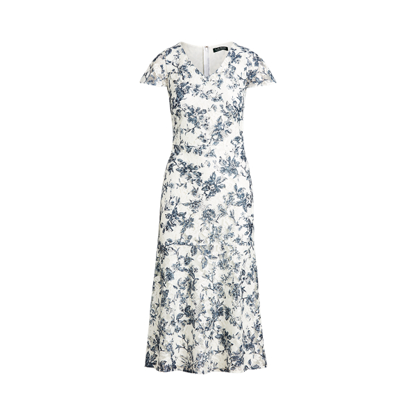 Floral Lace V-Neck Dress Lauren em 1