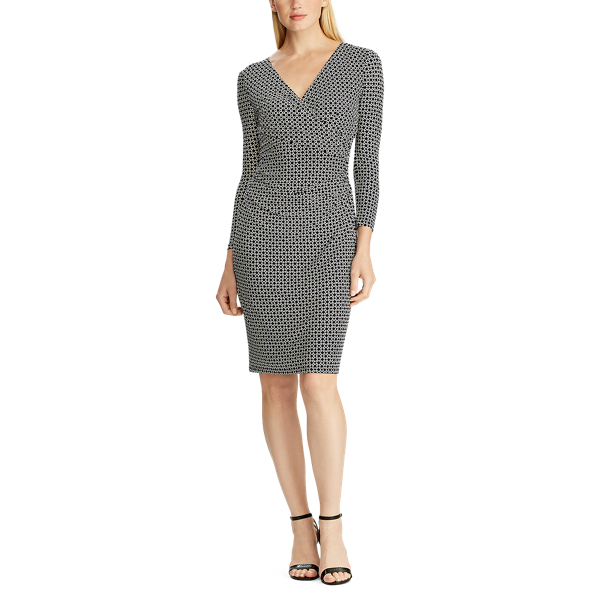 Lighthouse Navy/Colonial Geo-Print Jersey Dress Lauren 3