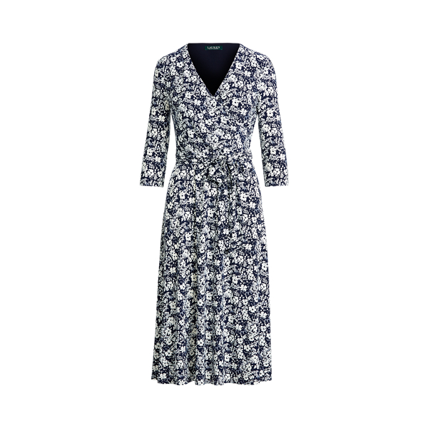 Robe fleurie encolure en V crois&eacute;e Lauren en 1