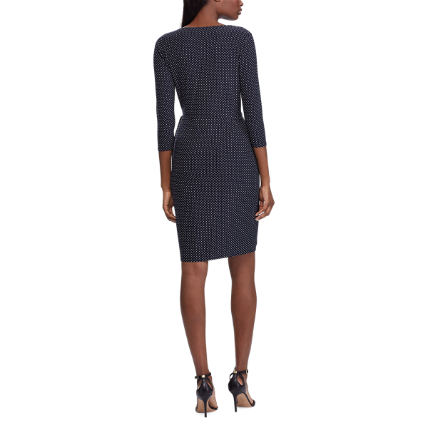 Lighthouse Navy/Colonial Polka-Dot Jersey Dress Lauren 5