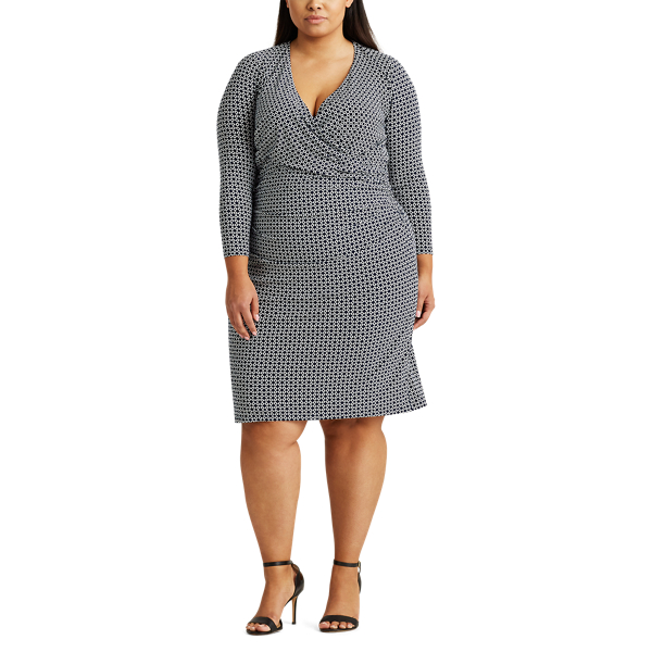 Lighthouse Navy/Colonial Print Wrap-Style Dress Lauren Woman 2