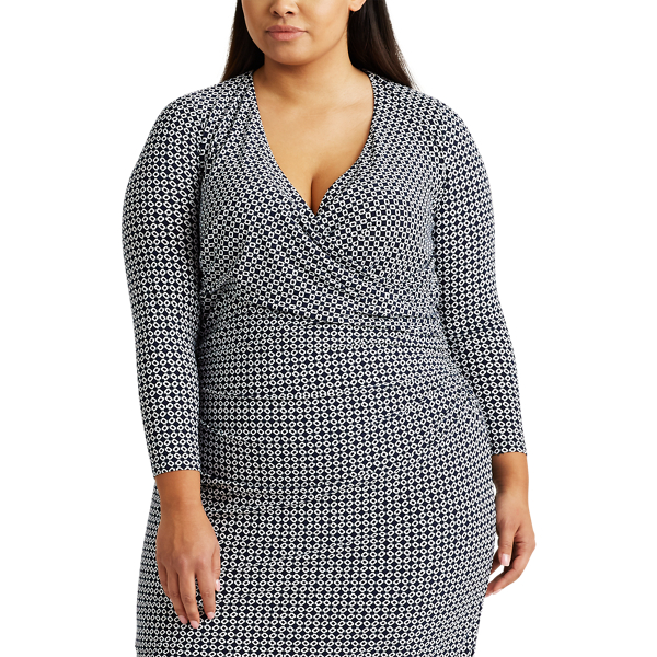 Lighthouse Navy/Colonial Print Wrap-Style Dress Lauren Woman 3