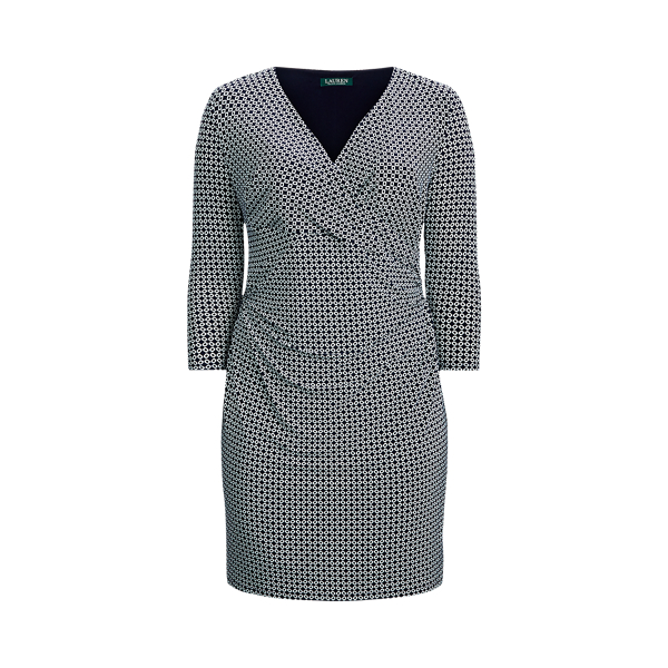 Print Wrap-Style Dress