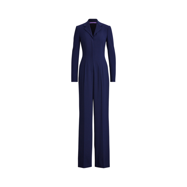 Combinaison Carney en cr&ecirc;pe de laine Ralph Lauren Collection en Bleu marine luxueux 2