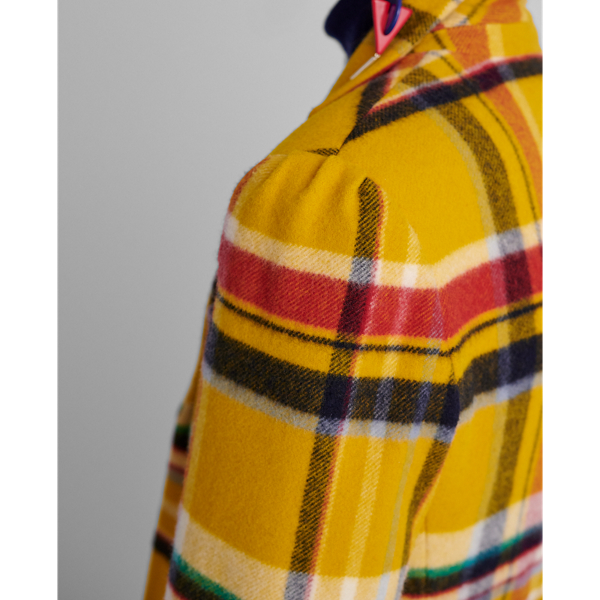 Yellow Multi Leora Plaid Wool-Cashmere Coat Ralph Lauren Collection 6