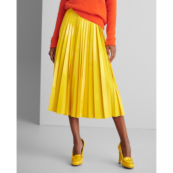Yellow Nevina Georgette Skirt Ralph Lauren Collection 4