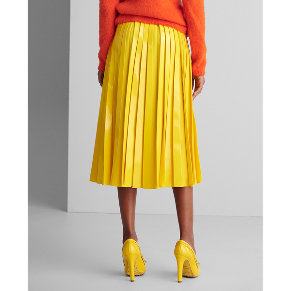 Yellow Nevina Georgette Skirt Ralph Lauren Collection 5