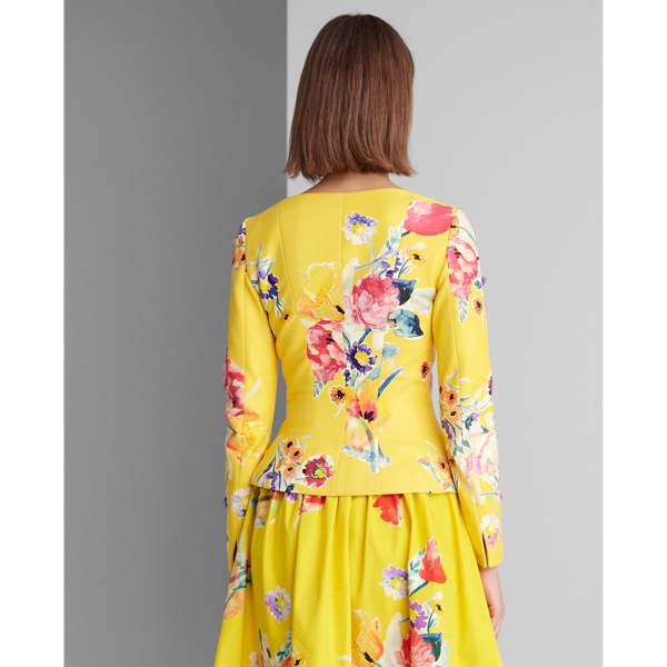 Yellow Multi Gemma Lambskin Jacket Ralph Lauren Collection 4